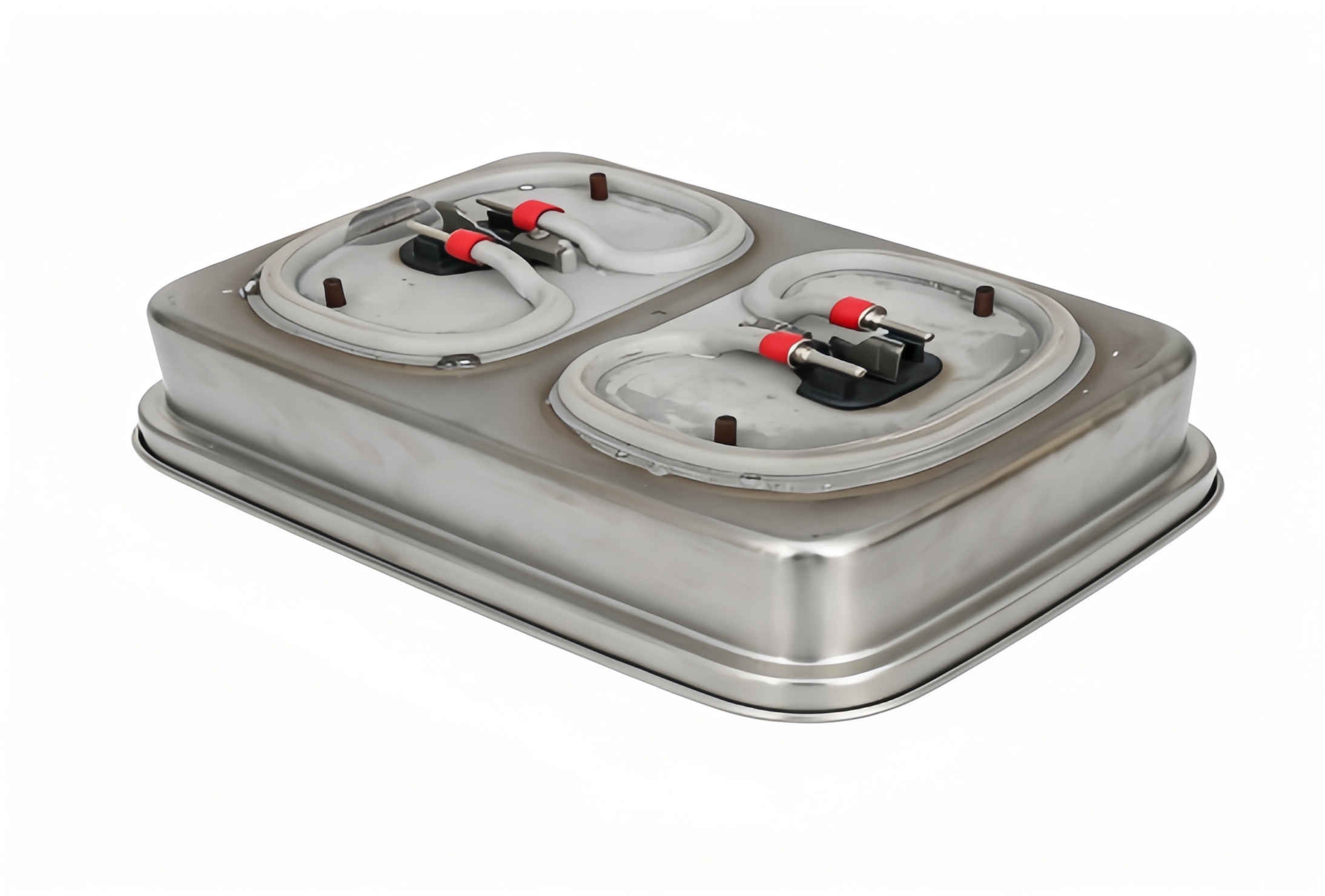 Double‑Well Rectangular Food Warmer Heater