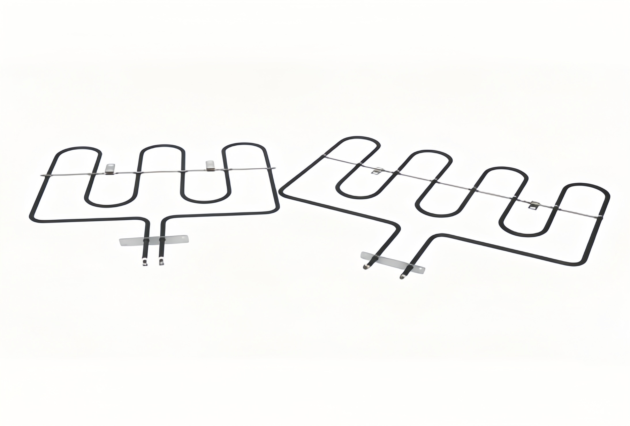 3‑Loop Air Dry‑Burn Tubular Heater With Mounting Plate