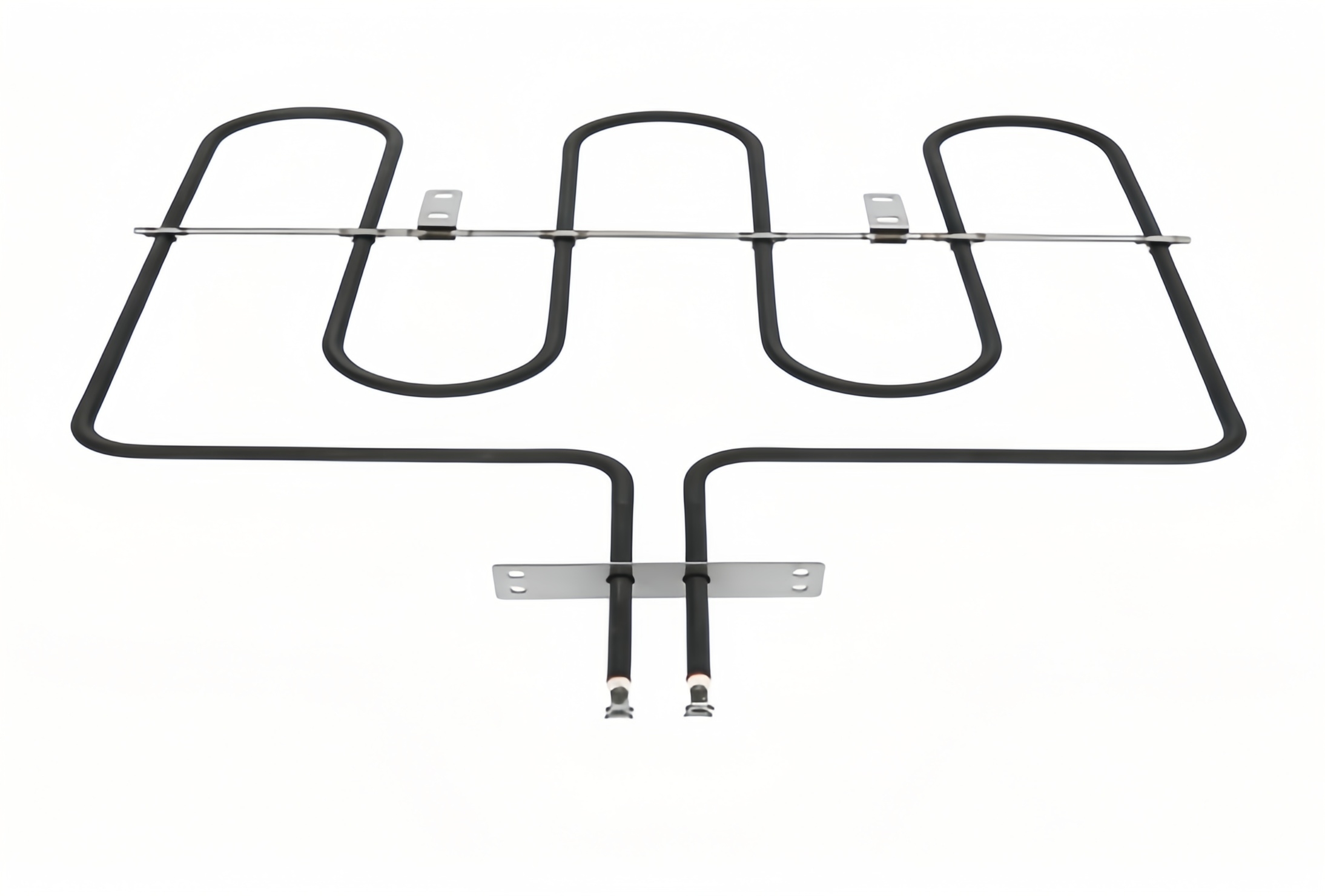 3‑Loop Air Dry‑Burn Tubular Heater With Mounting Plate