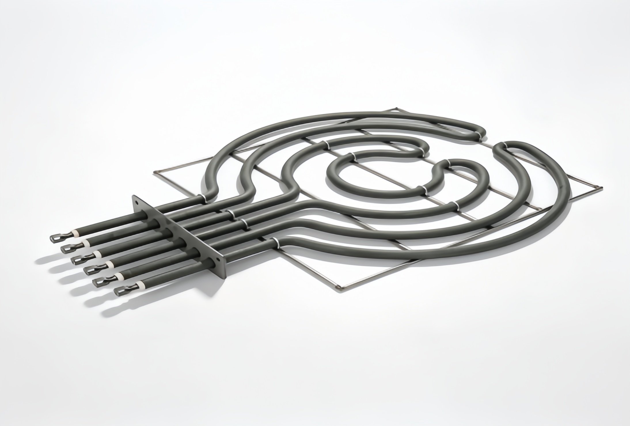 Multi‑Circular Green Coated Tubular Oven Heater With Wire Guard Frame