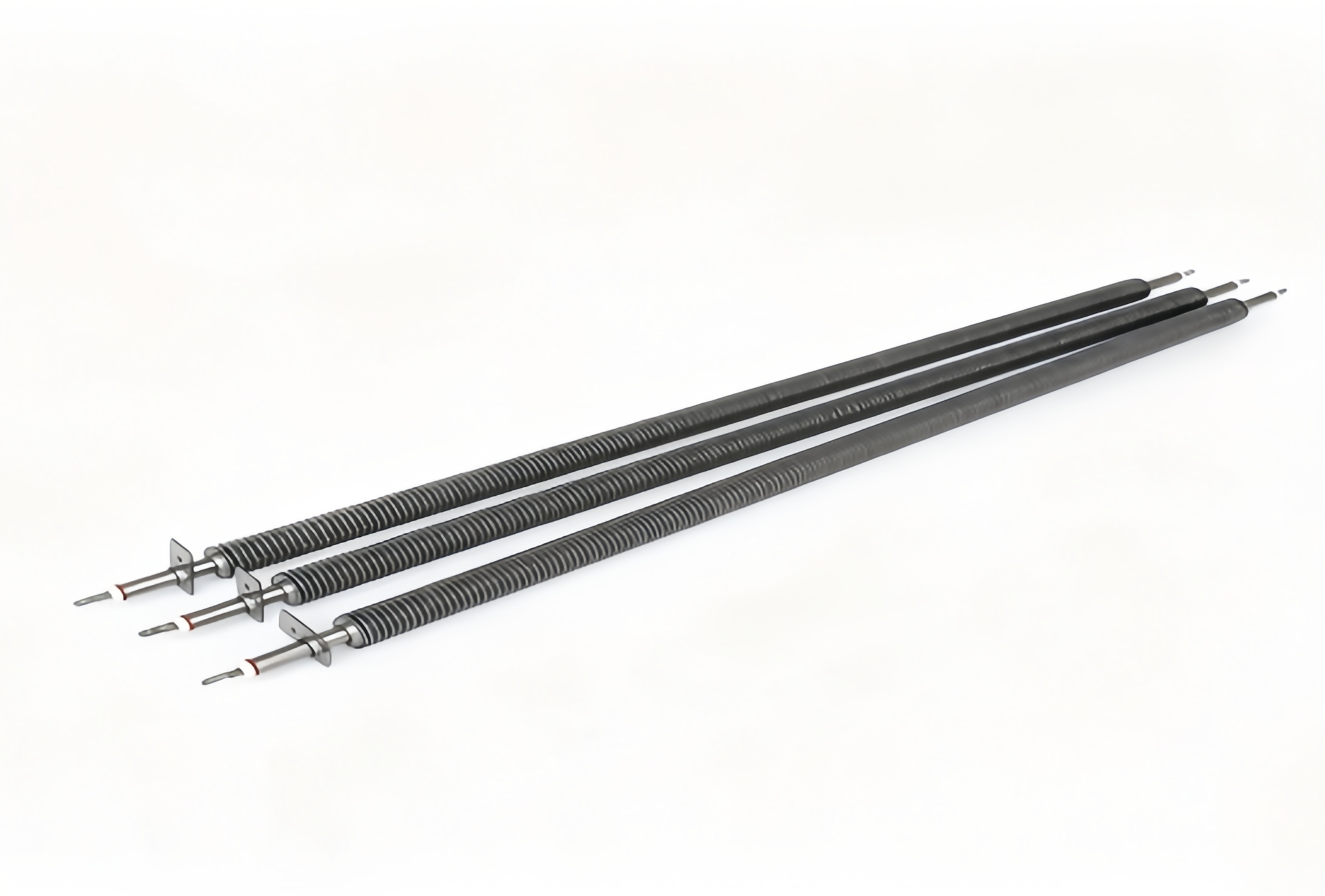 Straight Finned Heating Tube With Mounting Bracket